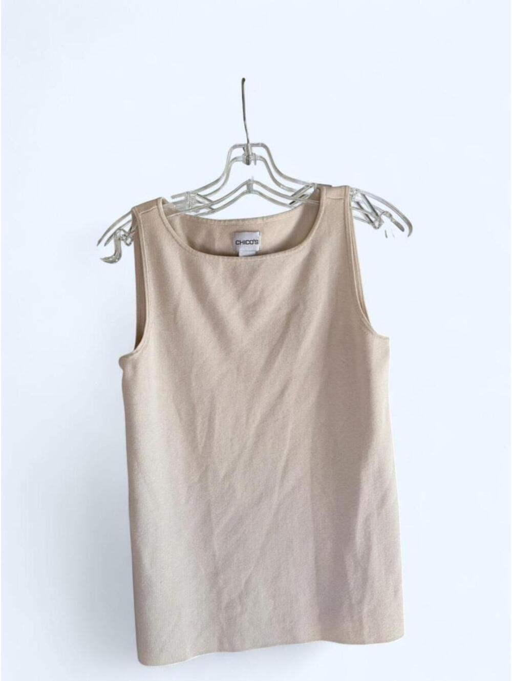 Chico’s tan sleeveless top